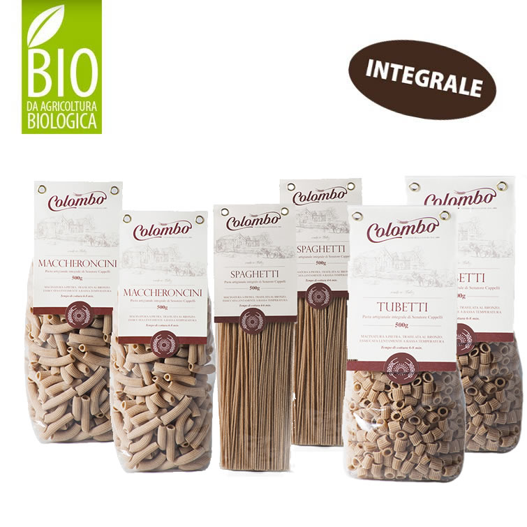 Mix Pasta Colombo Artigianale Bio Senatore Cappelli Integrale (6 Pezzi Da  500g) - Formato Convenienza! 