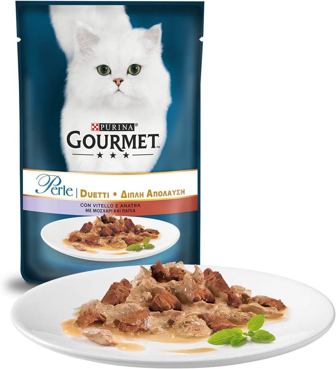Purina Gourmet Perle Duetti Umido Gatti con Vitello e Anatra, 24 Buste da 85g - immagine 3